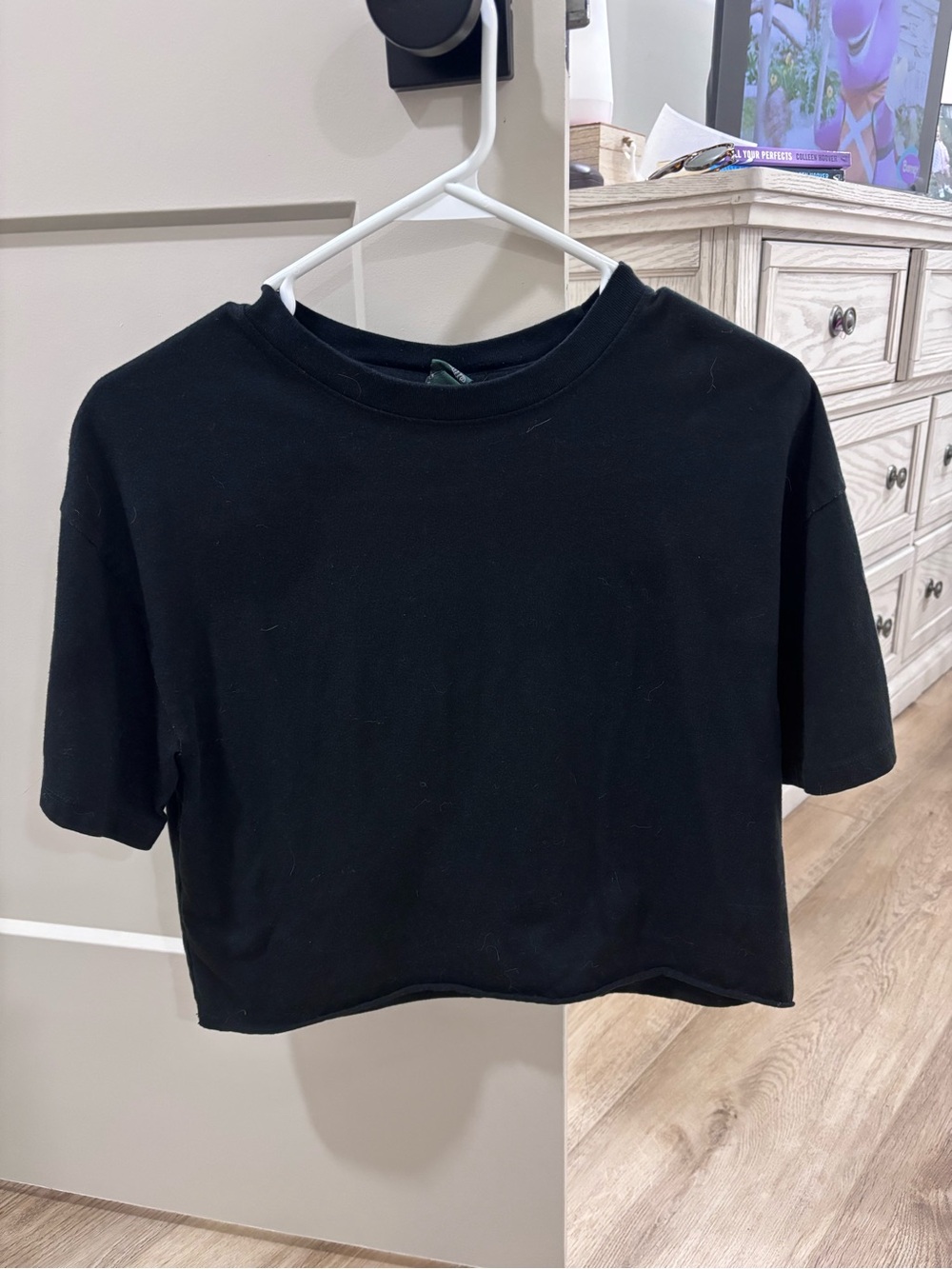 Target Black Cropped Crewneck Tee